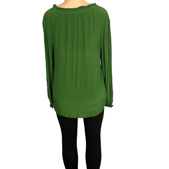 3/$30 🍂 ModCloth Green Button Down Long Sleeve Blouse - Picture 5 of 9
